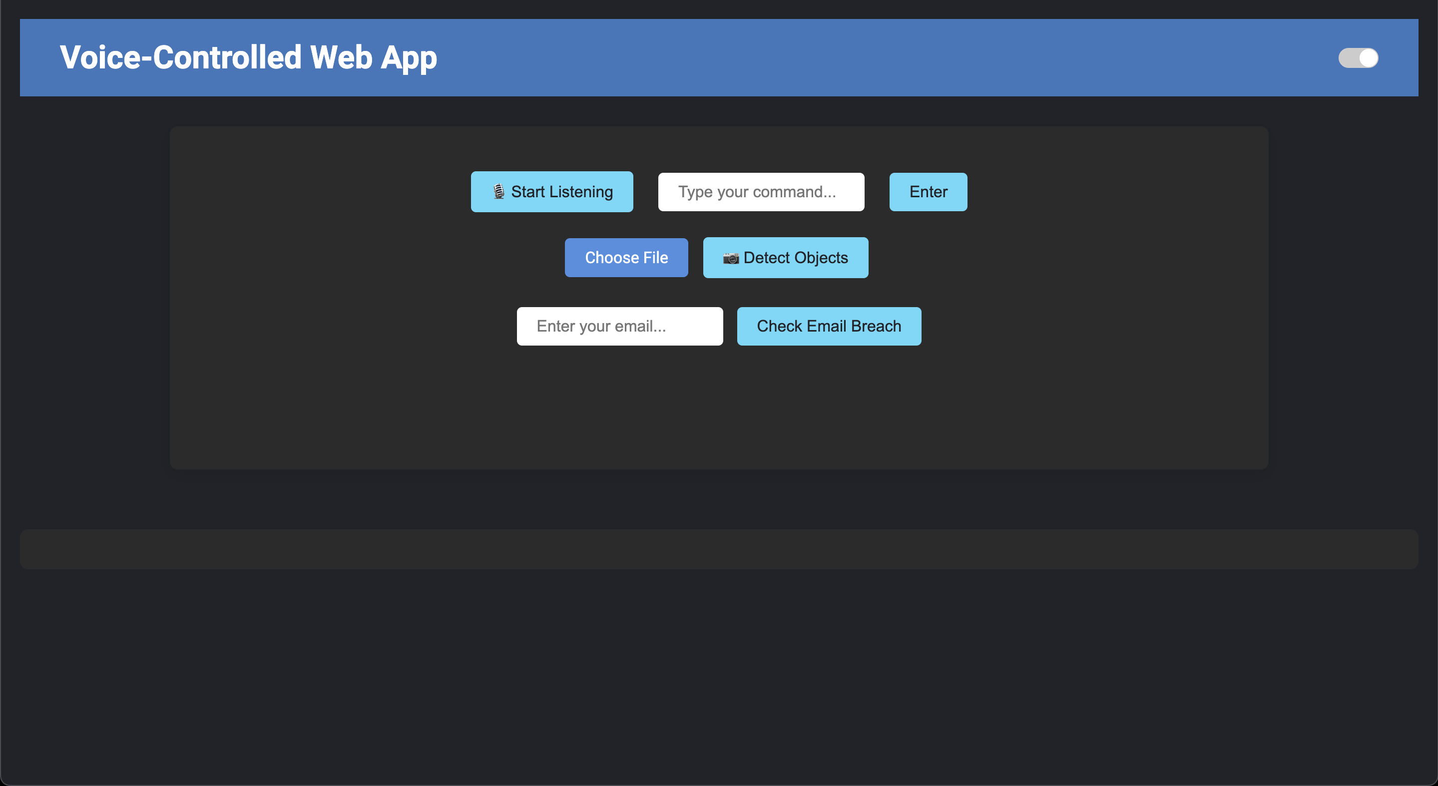 Voice-Controlled Web App
